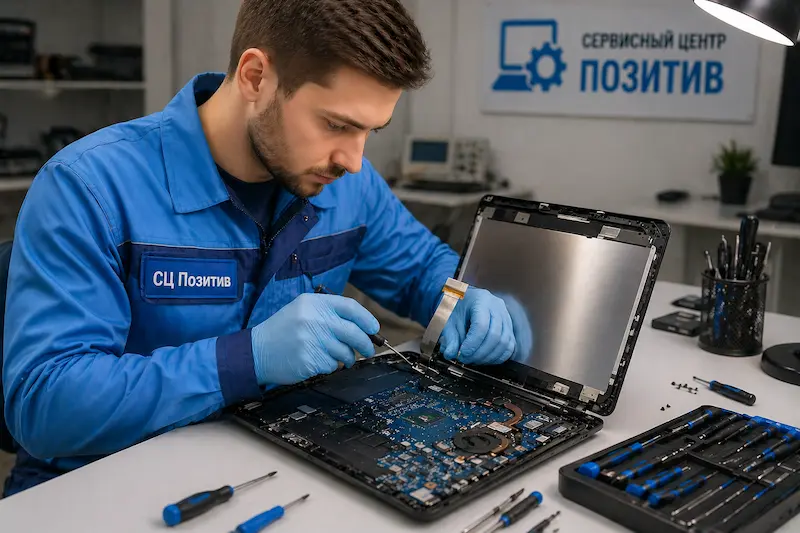 Ремонт шлейфа матрицы ноутбука в Щёлково