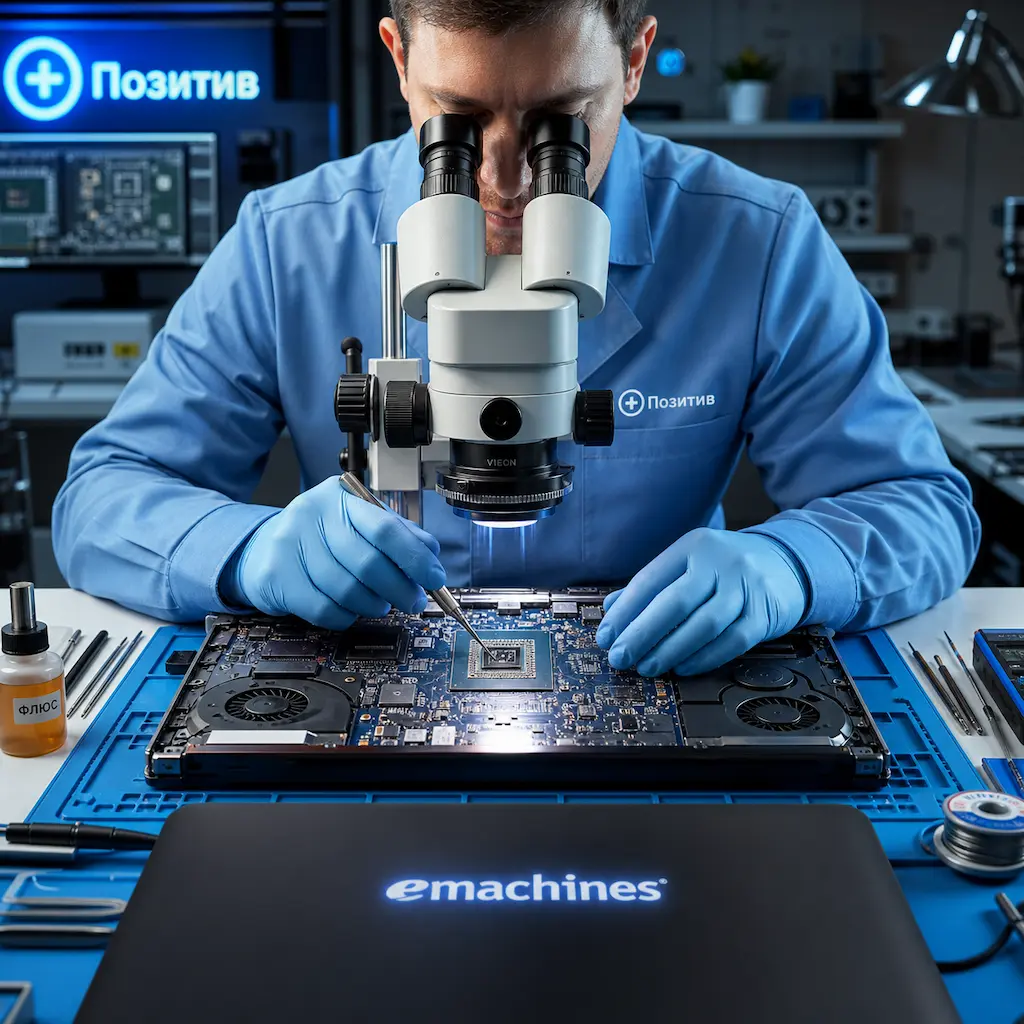 Замена видеокарты ноутбука Emachines в Щёлково