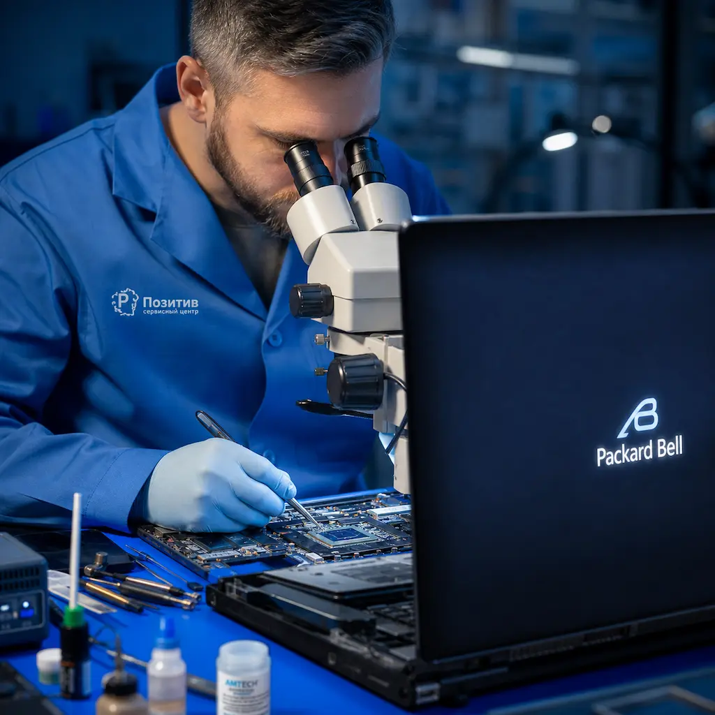 Замена видеокарты ноутбука Packard Bell в Щёлково