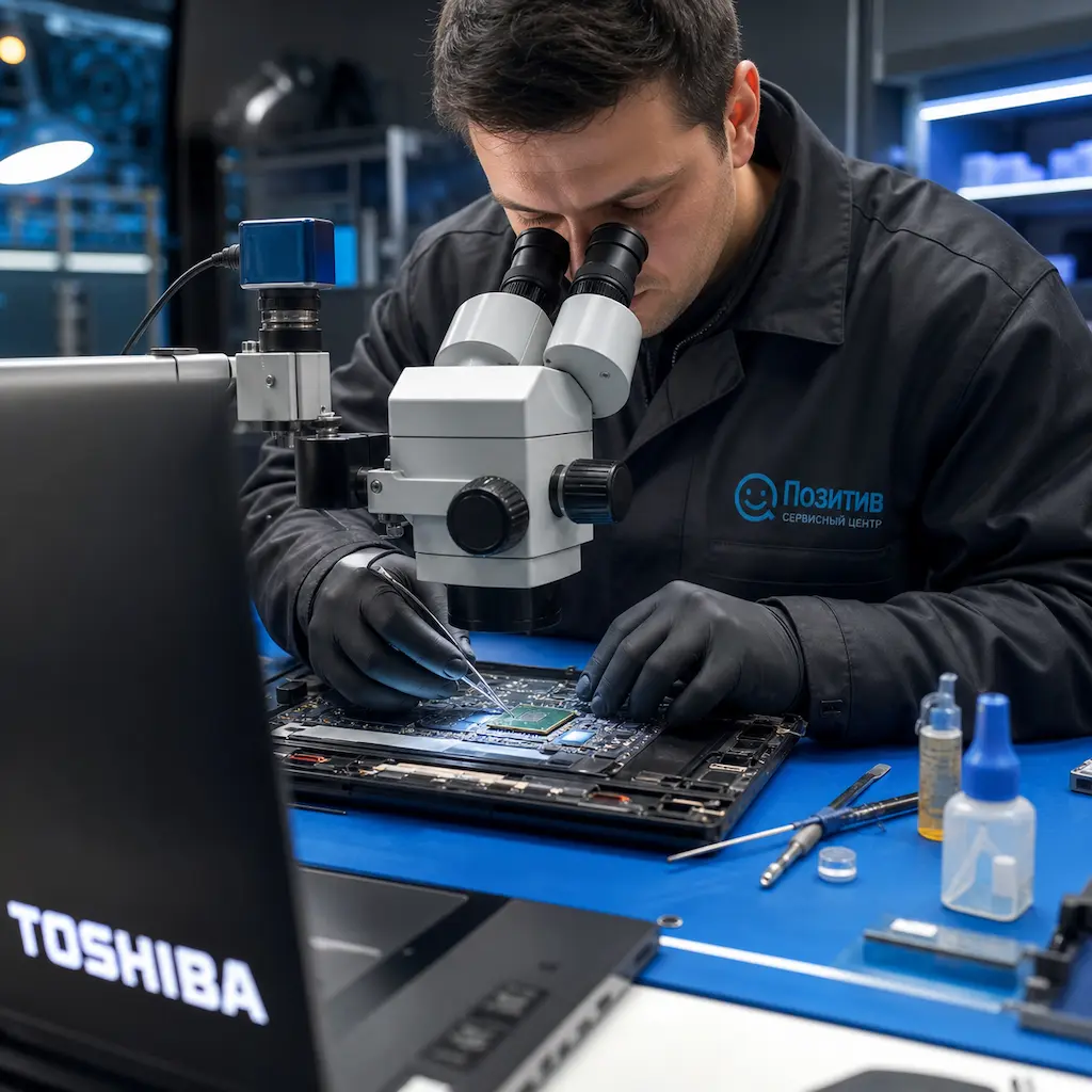 Замена видеокарты ноутбука Toshiba в Щёлково