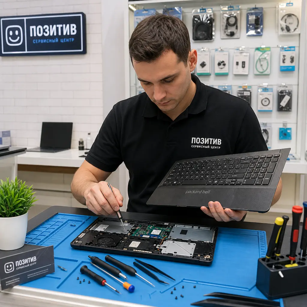 заменить клавиатуру на ноутбуке Packard Bell в Щёлково