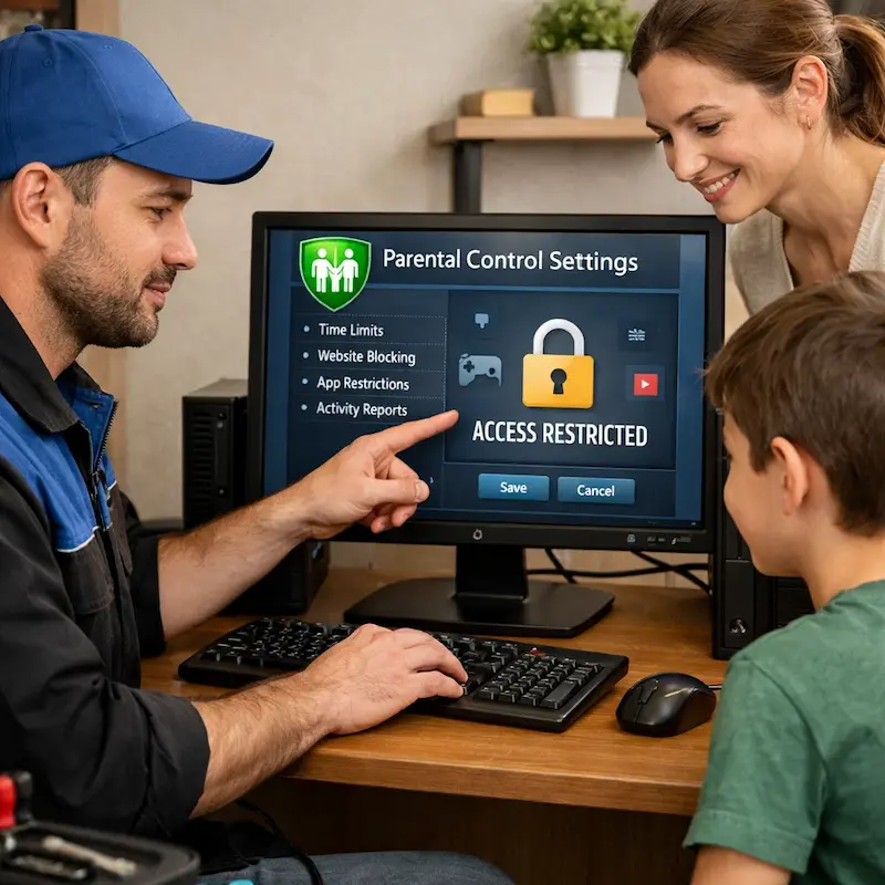 Родительский контроль на компьютере и ноутбуке в Щёлково