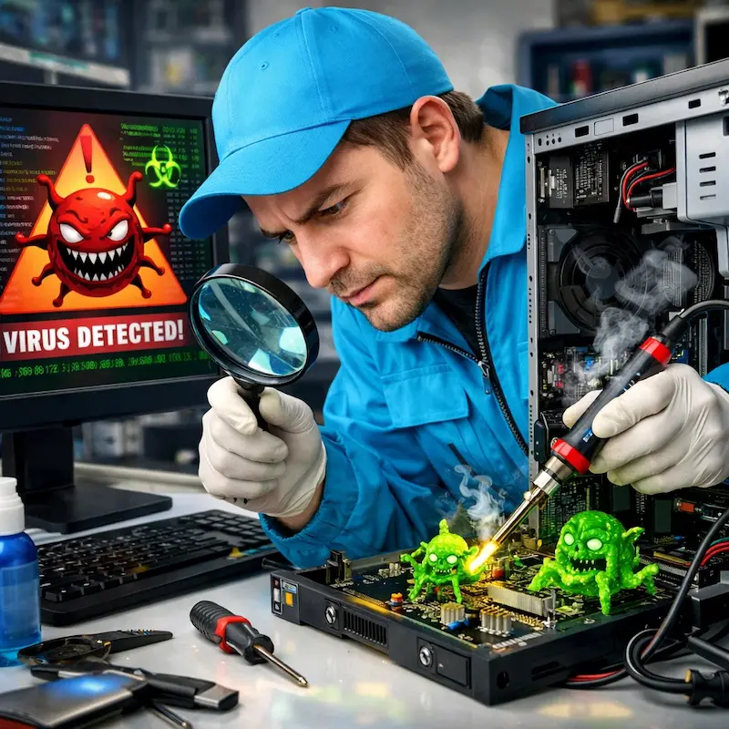 Вылечить компьютерный вирус в Щёлково