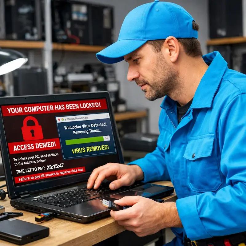 Поможем разблокировать компьютер и ноутбук в Щёлково